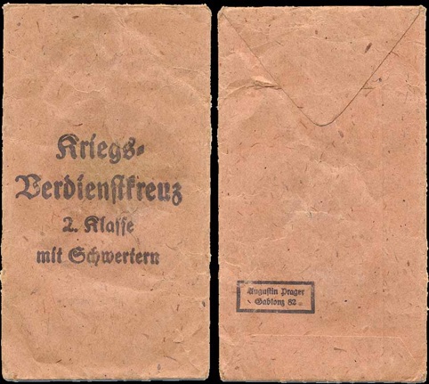 WW2 German Kriegsmarine War Service Cross Swords issue envelope packet