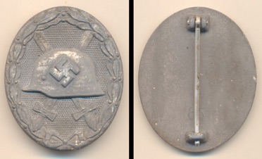WW2 German Wound Badge Silver Verwundetenabzeichen Silber 65