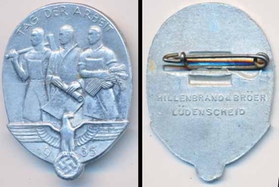 WW2 German Tinnie Pin Badge Tag der Arbeit 1935