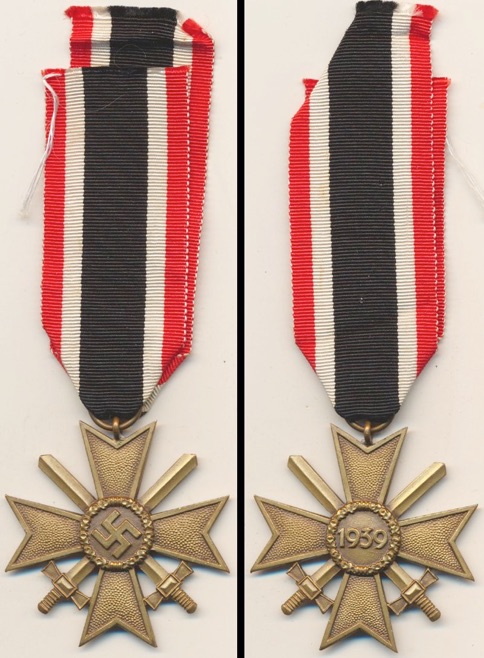 WW2 German War Service Cross with Swords 82 Augustin Prager Kriegsverdienst Kreuze