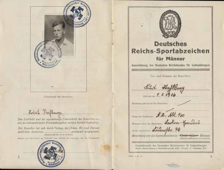 WW2 DRL ID Award Booklet in Silver NSDAP member