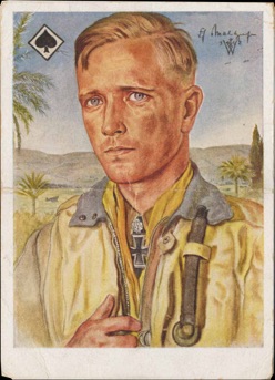 Original Wolfgang Willrich VDA Postcard Pilot Freiherr von Maltzahn