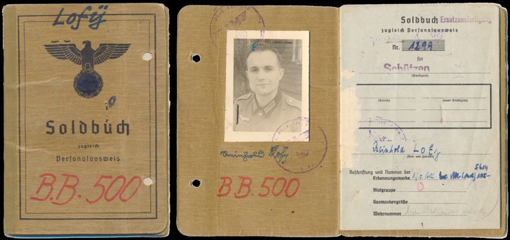 Ww2 German Army Soldbuch Bewahrungs Batl 500 Lofy BB500
