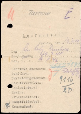 Ww2 German Army Soldbuch Bewahrungs Batl 500 Tarnow Prison