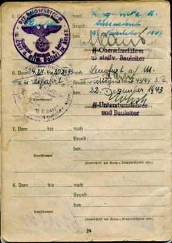 WW2 German SS Soldbuch Paul Porschmann Bauinspektion Goslar Reich Nord