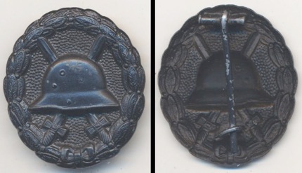 WW1 German Black Wound Badge Verwundetenabzeichen Schwarz 