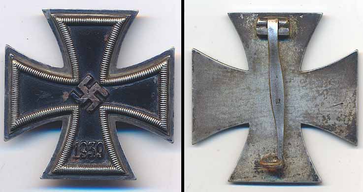WW2 German Iron Cross 1st Class Fritz Zimmermann Stuttgart 6 Eiserneskreuz