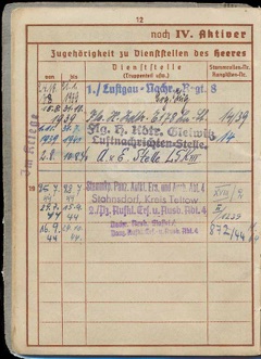 WW2 German Wehrpass Hanisch  Poland Invasion Gleiwitz radio operator 1 September 1939