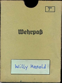 WW2 German Army Wehrpass Slip Cover Willy Hanold