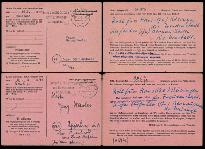 WW2 German Wehrpass Pionier Batl 25 POW Russia request search cards