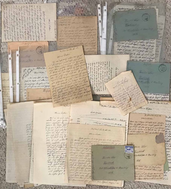 WW2 German Army Wehrpass Feldpost letters envelopes