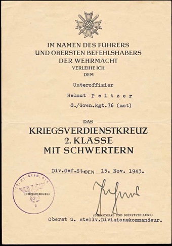 WW2 German Army Wehrpass Unteroffizier 1940-1945 Denmark Russia France War Service Cross Document