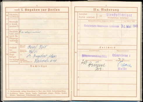 WW2 German Wehrpass Nachlass Group Voit Panzer Courier Smolensk
